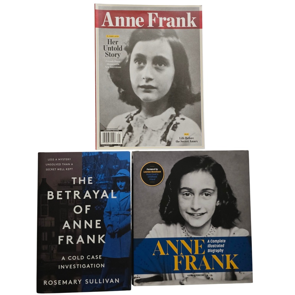Anne Frank Book Lot Betrayal Cold Case Illustrated Biography Special Magazine